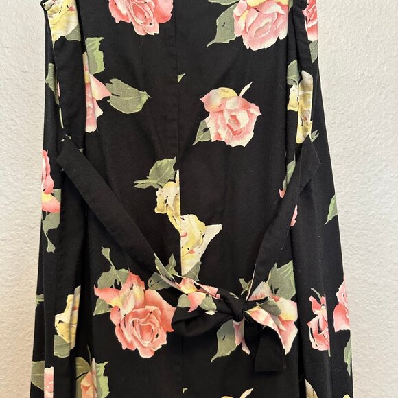 Connie Choi Black Floral Dress Size S - Picture 5 of 5